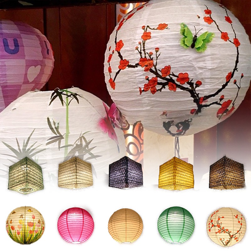 Japanese Lantern Paper - Farol de Papel Redondo Japonés de