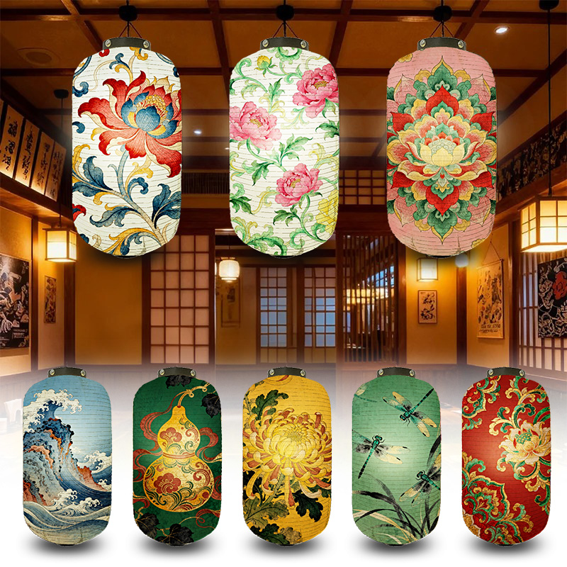 Japanese Lantern Paper - Farol con Estampado de Sakura, Faroles