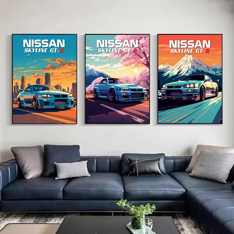 Póster Retro de coche deportiv - Japanese Lifestyle Home reseña y precio