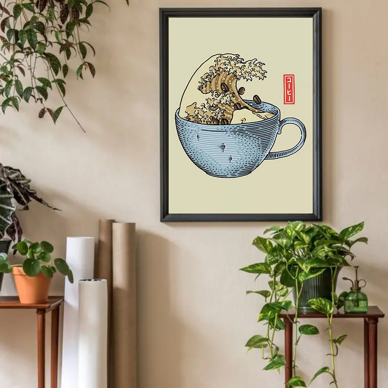 Póster de café de estilo japon - Japanese Lifestyle Shop reseña y precio
